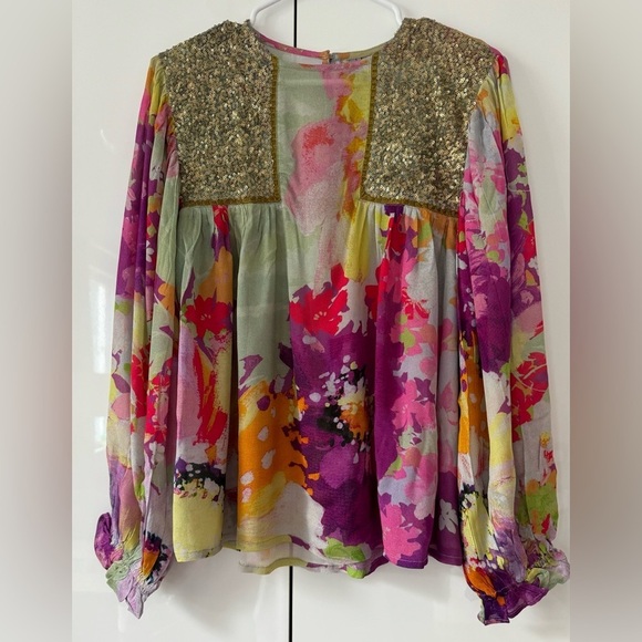 NWT Size S (P2P 19") - Bl-nk Miranda Peasant Blouse - Picture 9 of 16